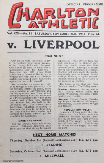 Match programme