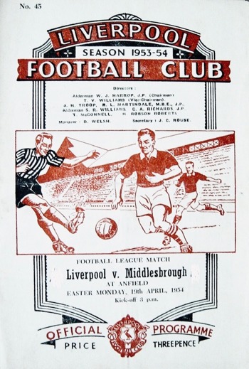 Match programme