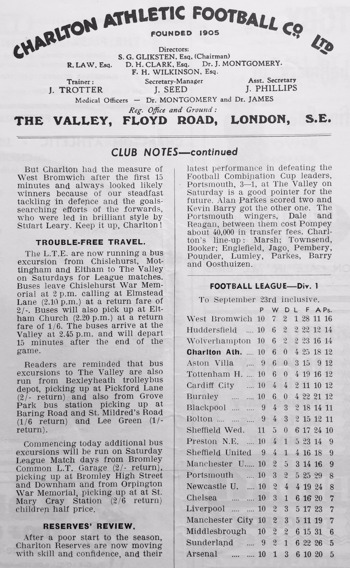 Match programme - Extract (2)