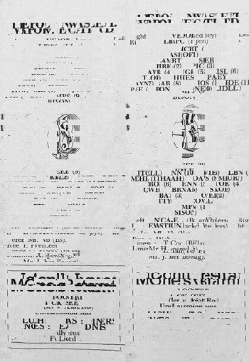Match programme lineups