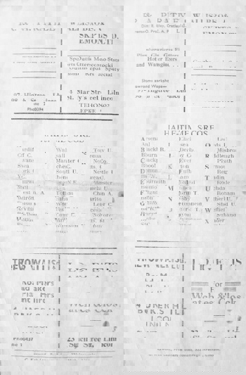 Match programme - back cover