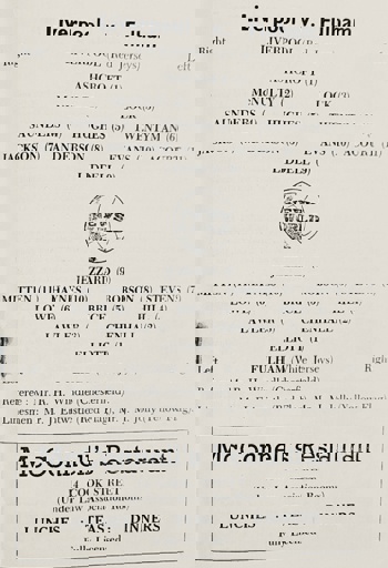 Match Programme lineups