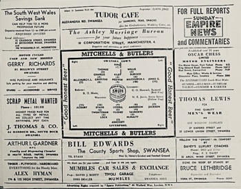 Match programme lineups