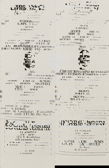 Match Programme lineups