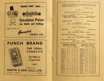 Match Programme Page 10 & 11