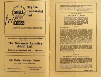 Match Programme Page 4 & 5