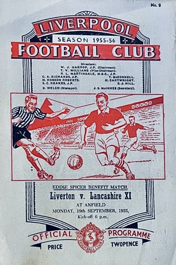 Eddie Spicer Benefit Match Programme