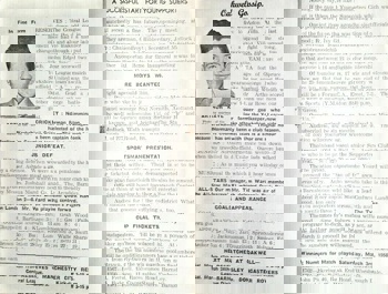 Match programme - article