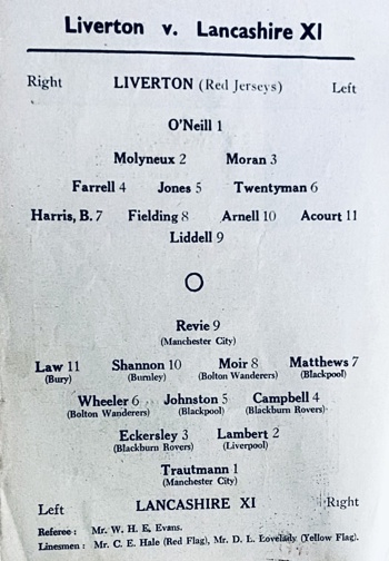 Eddie Spicer Benefit Match Programme Lineups