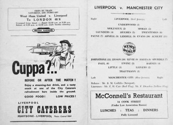 Match programme lineups
