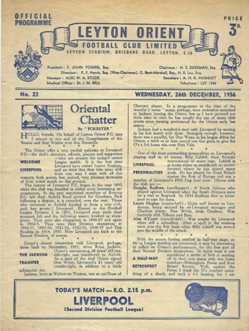 Match programme
