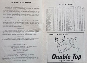 Match programme article