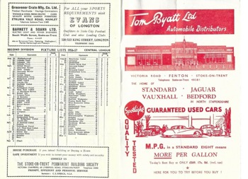 Match Programme article