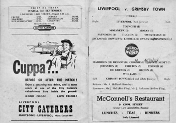 Match programme lineups