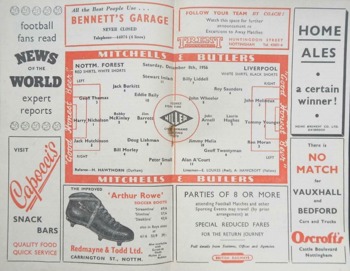 Match programme lineups