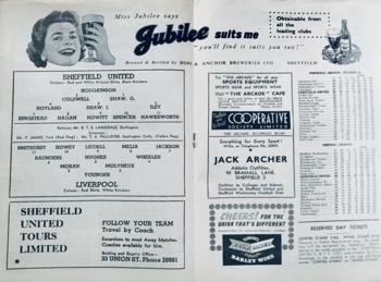 Match programme lineups