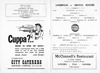 Match programme lineups