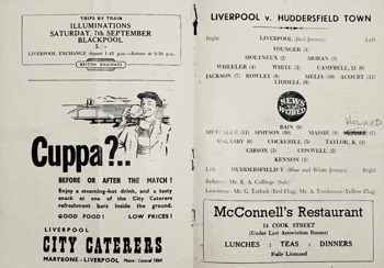 Match programe lineups