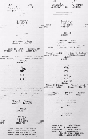 Match Programme Lineups