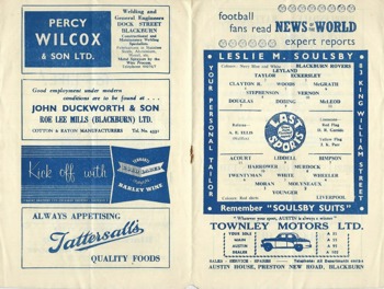 Match programme lineups