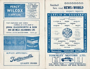 Match programme lineups