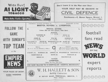 Match programme lineups