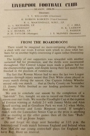 Match programme (Page)