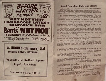 Match programme Article