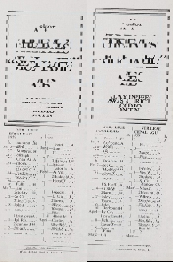 Match Programme backcover