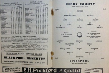 Match programme lineups