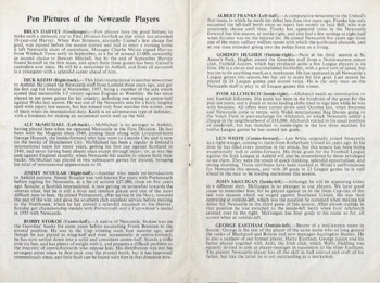 Match programme pen pictures