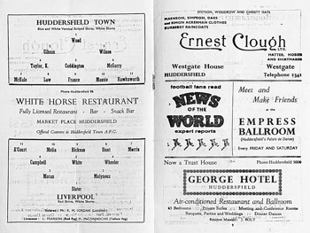 Match Programme lineups