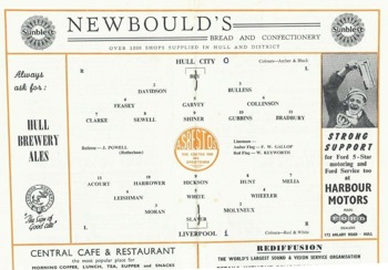 Match programme lineups
