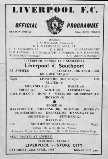 Match programme