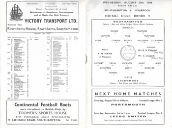 Match programme lineups