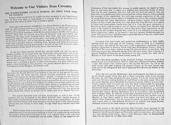 Match programme pages 4 - 5