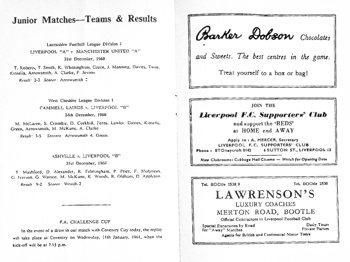 Match programme pages 6 - 7