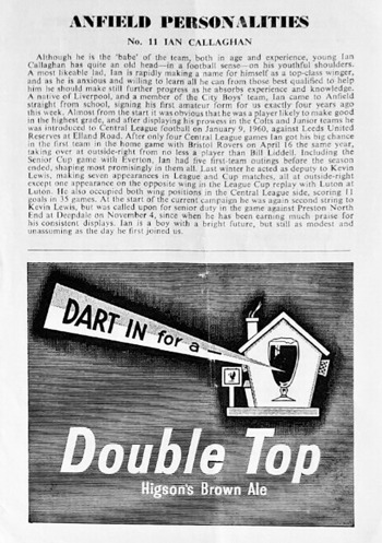 Match programme article