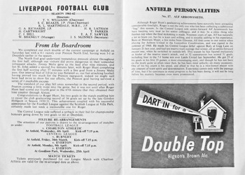 Match Programme Article