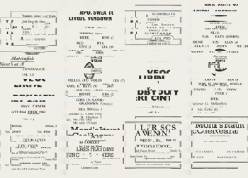 Match Programme lineups