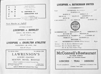 Match Programme Lineups