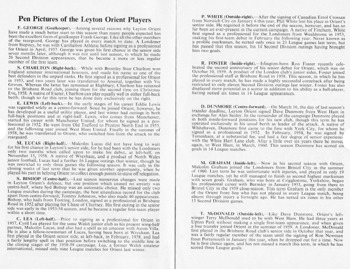 Match programme pages 4 & 5