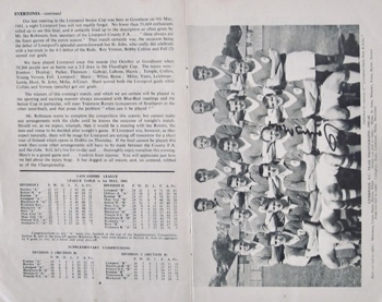 Match programme Page 4 & 5