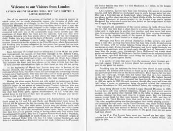 Match programme pages 6 & 7