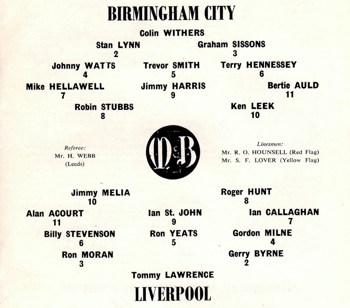 Match programme