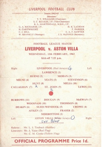 Match programme