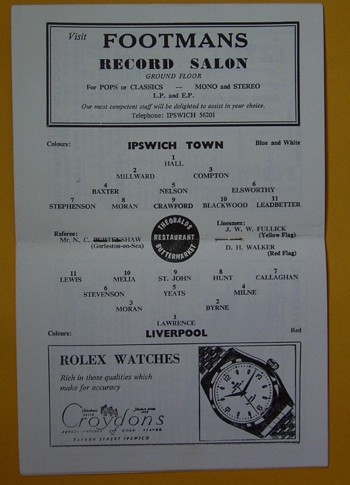 Match programme