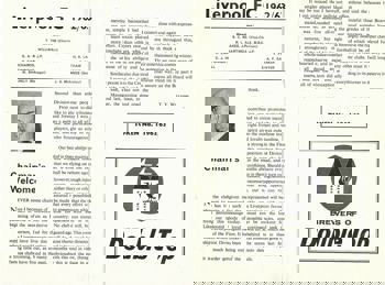 Match programme article