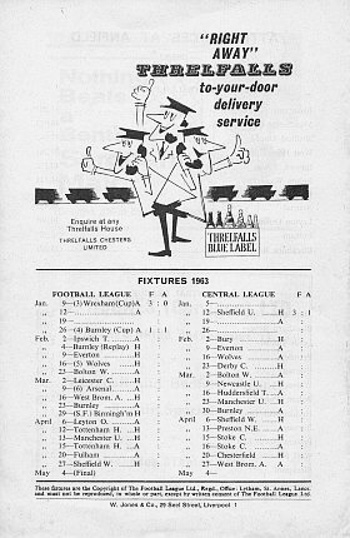 Match programme - Backcover