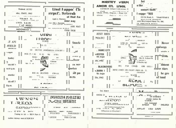 Match programme lineups